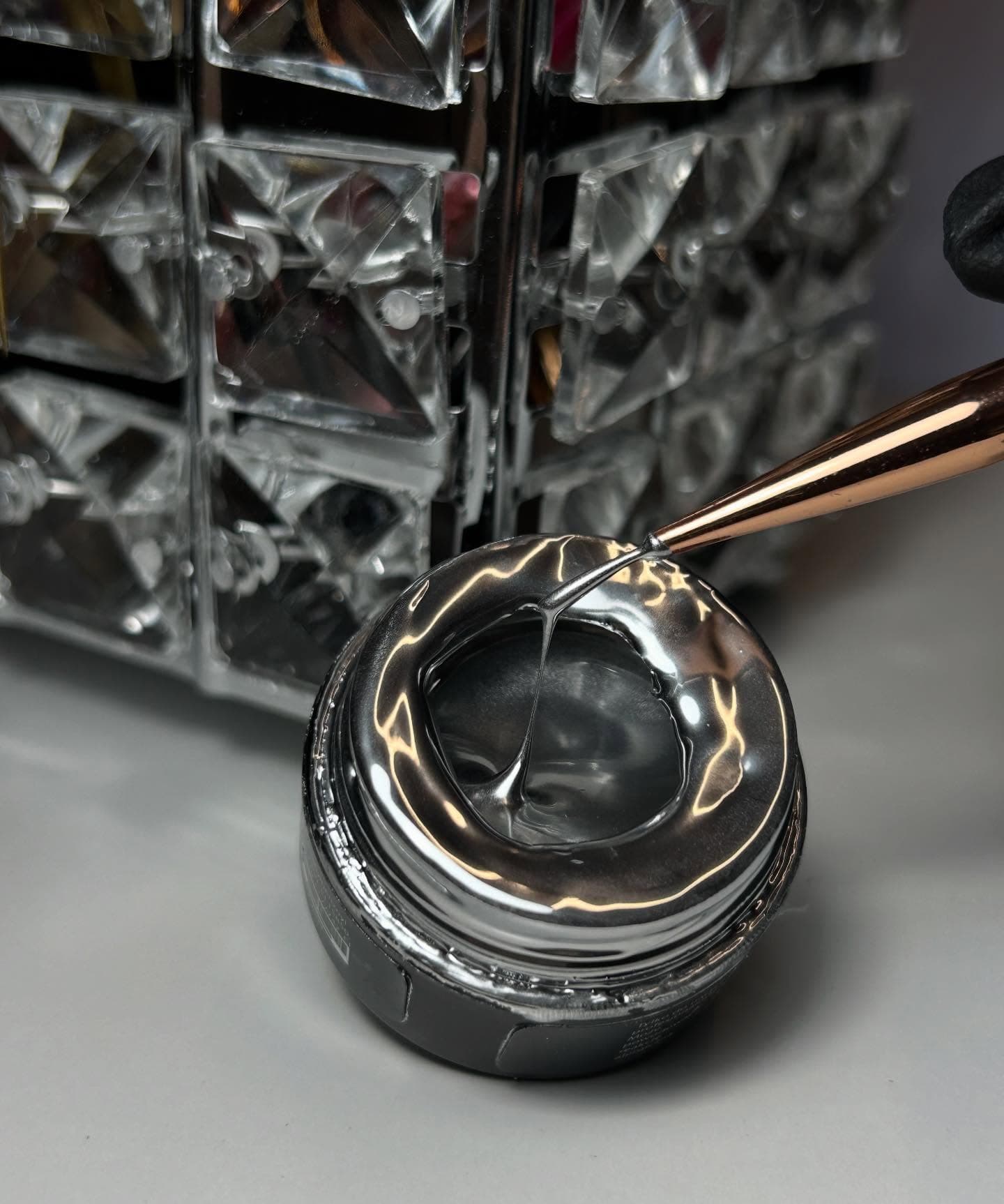 Gel nail extensions with ombre effect — nail master Kraków